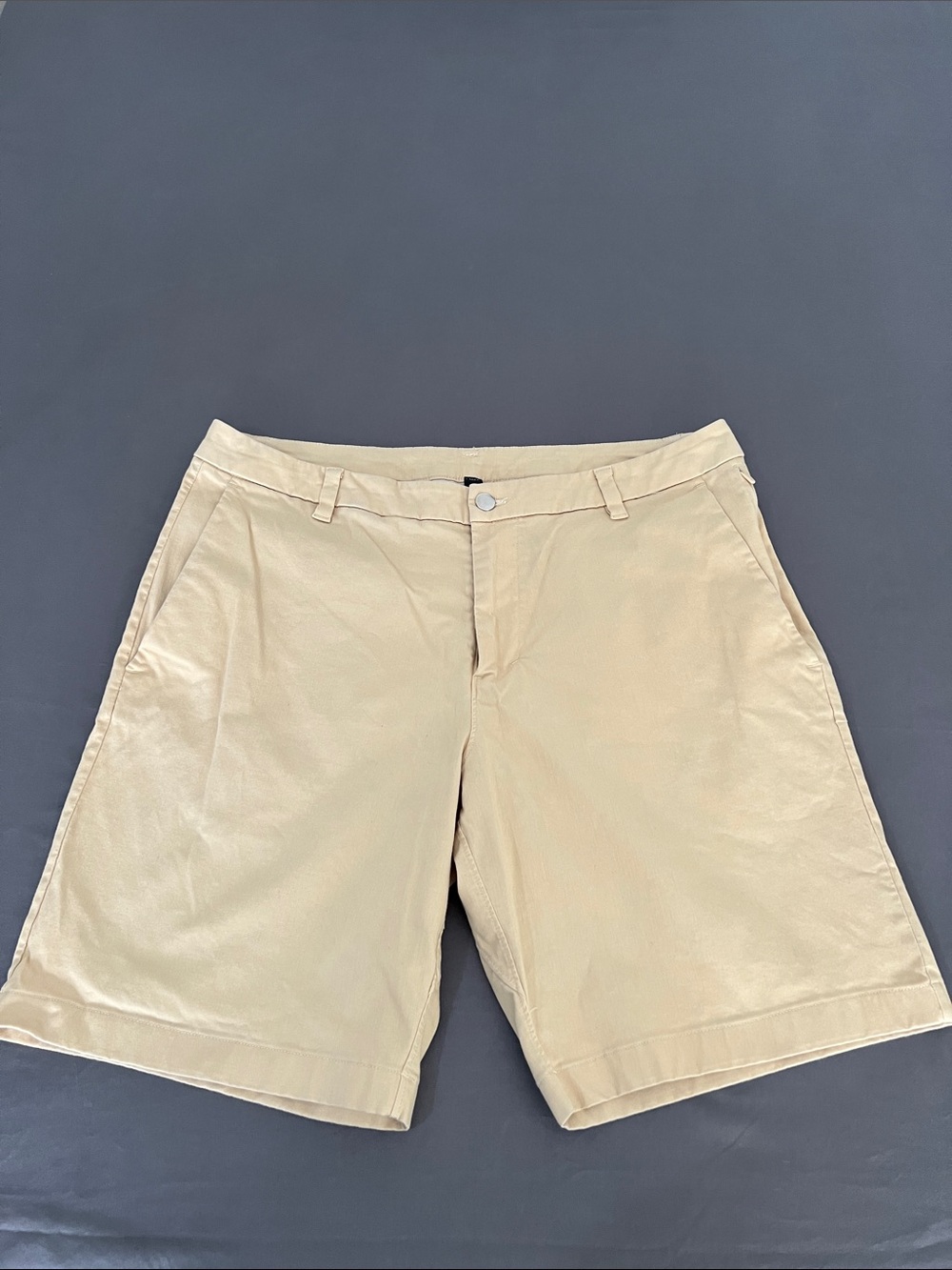 lululemon athletica Men's Beige Flat-Front Shorts